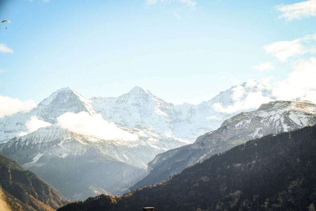 Ausblick auf Eiger, Mönch und Jungfrau
